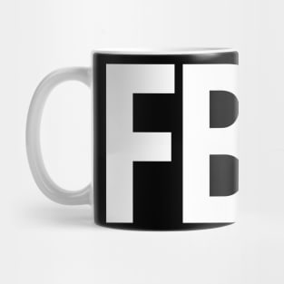 FBI Shirt Back Print White Mug